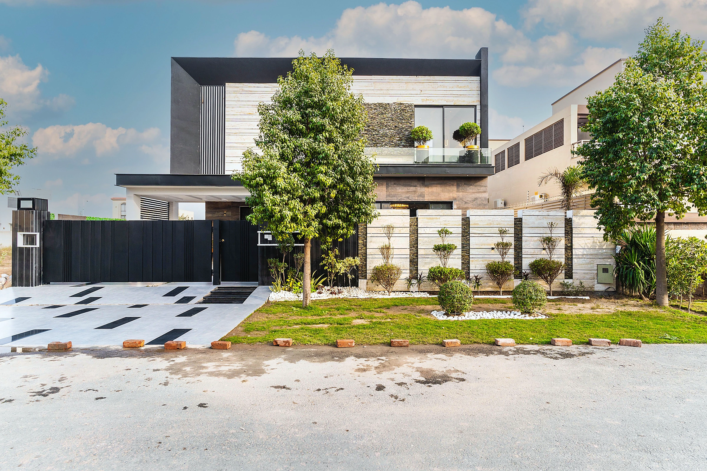 High-definition modern custom home exterior